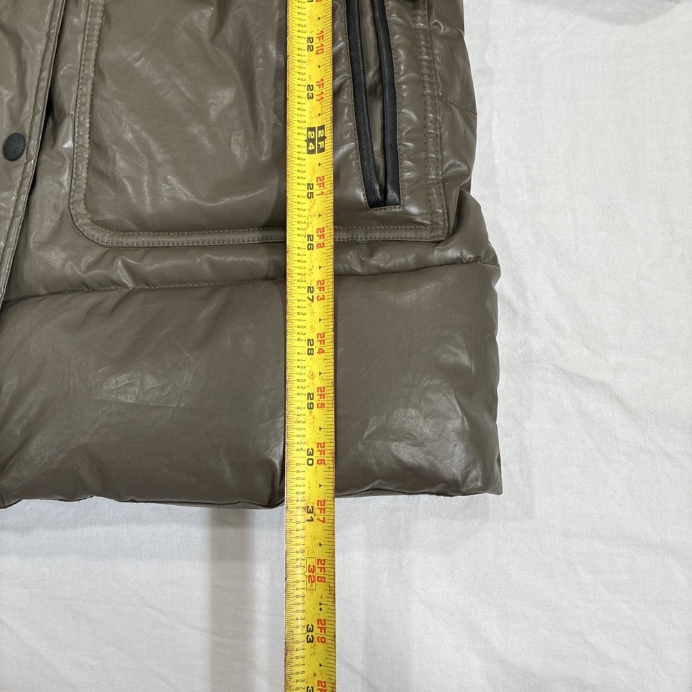 Calvin Klein Quilted Puffer Coat Parka Women's XS Green Winter Jacket Warm - Picture 9 of 16